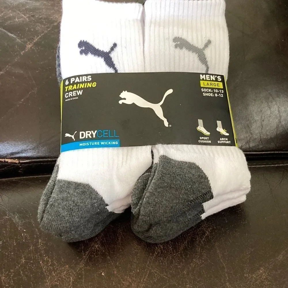 Puma Training Crew Socks 6pk